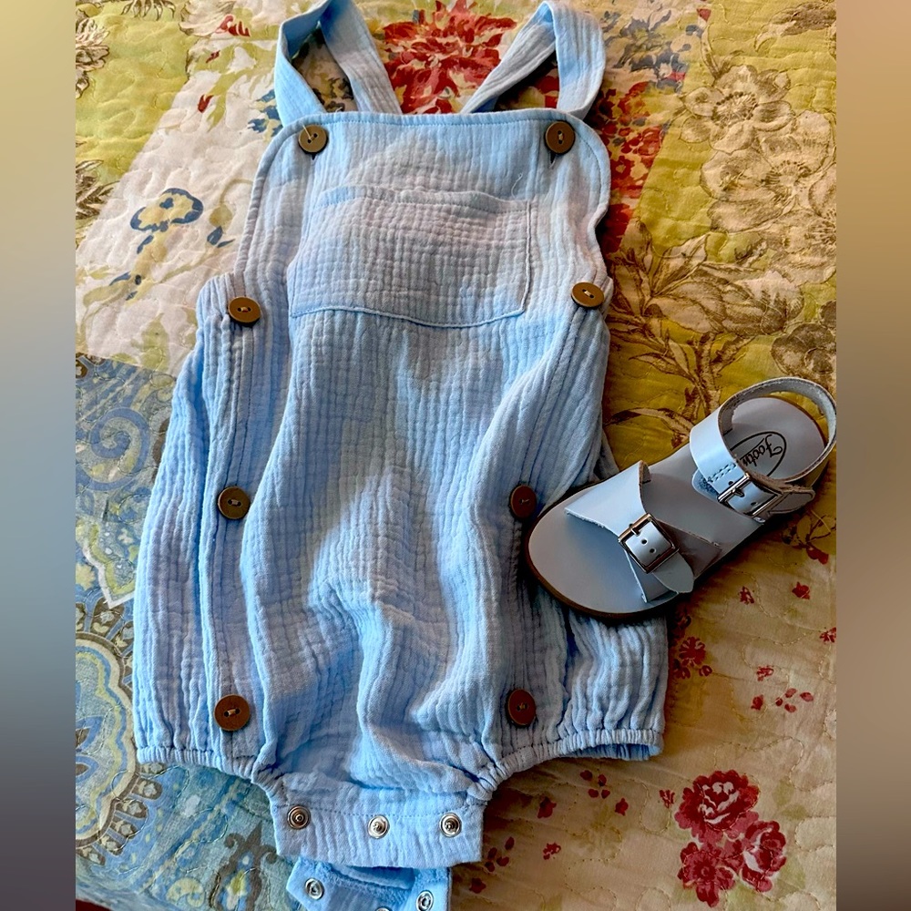 Baby boy romper and shoes from boutique